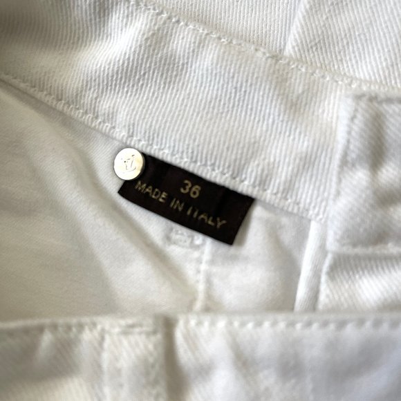 Auc Louis Vuitton Toile denim white straight leg jeans - Picture 9 of 13